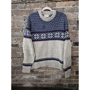 Vintage Sears Fieldmaster Sweater Adult L Wool Blend Grandpa Geometric